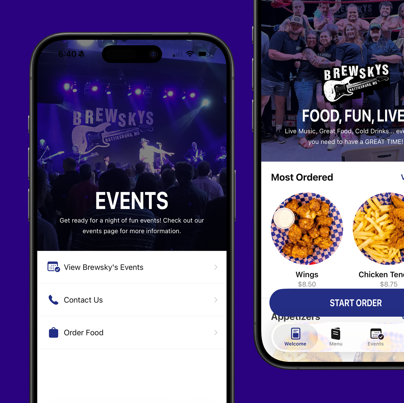 Mobile app we built for Brewsky's