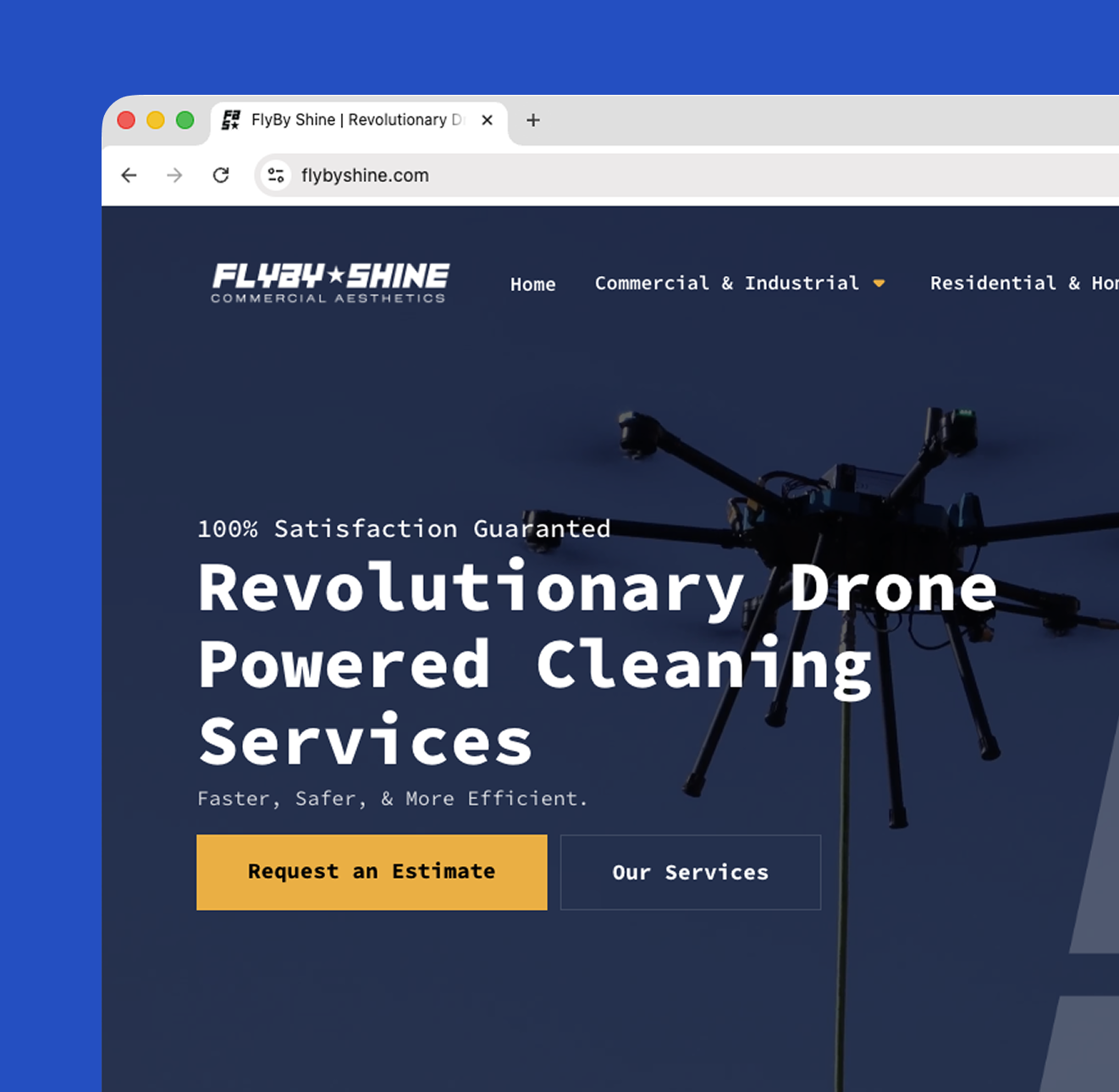 Website we built for FlyBy Shine